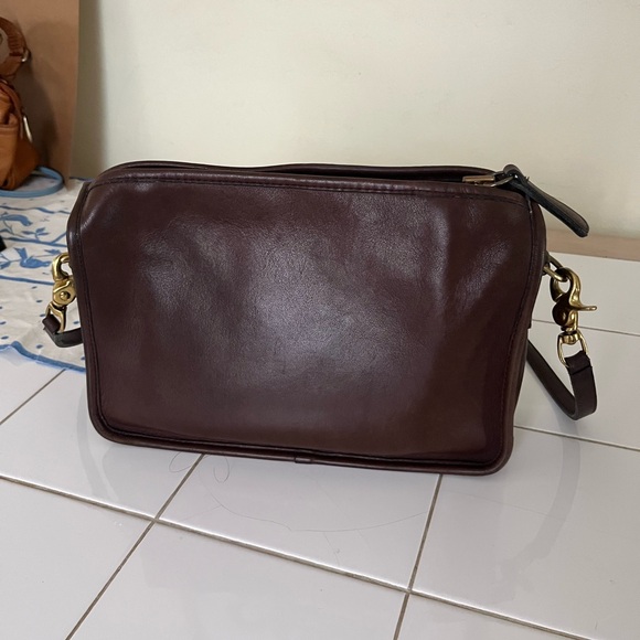 Coach Companion Bag - Mahogany Brown Leather multi pocket Made in NYC - Picture 10 of 17